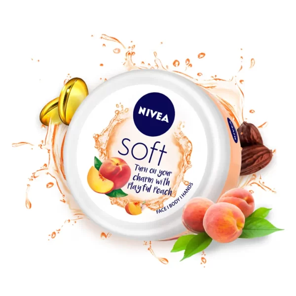 Nivea Soft Light Moisturizer Cream Playful Peach For Hands And Body1