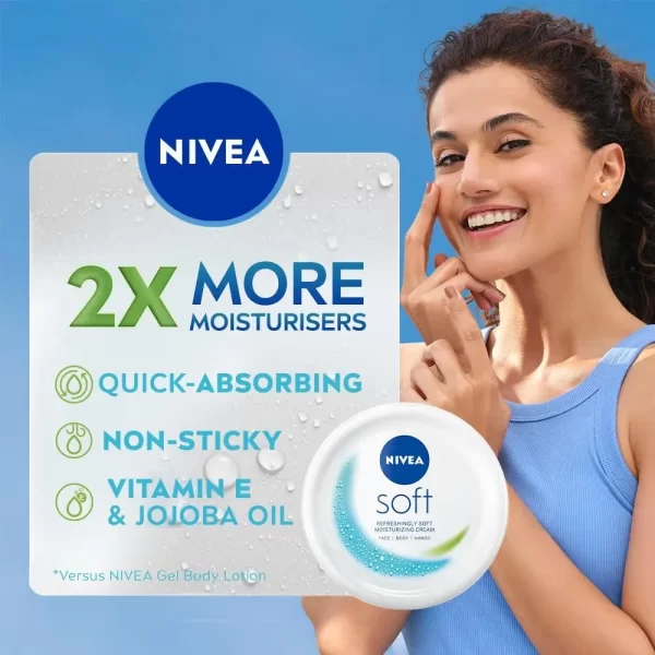 Nivea Soft Vit E Non Sticky Face Moisturizer Fresh, Soft & Hydrated Skin1