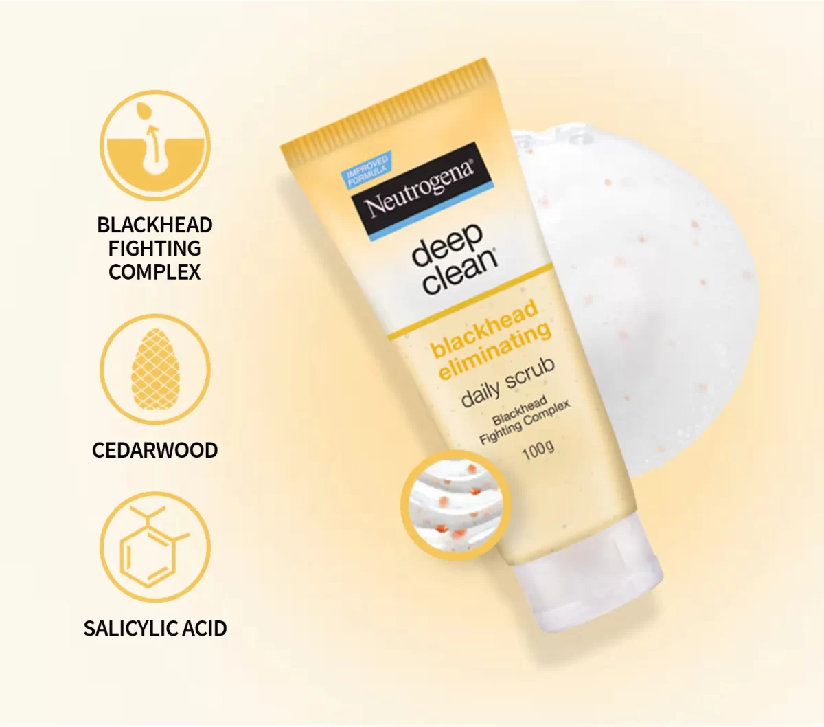 Neutrogena Deepclean Blackhead Eliminating Daily Scrub With Salicylic Acid To Remove Dead Skin Cell4