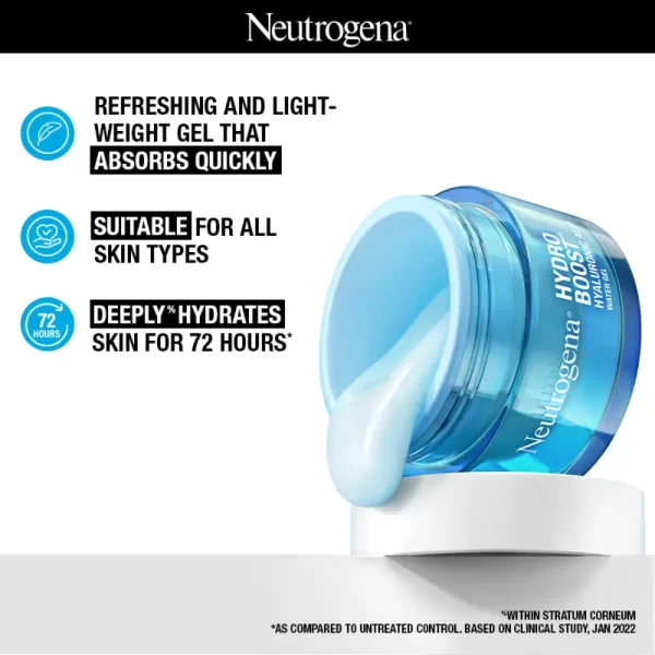 Neutrogena Hydro Boost Hyaluronic Acid Water Gel Face Moisturizer For 72 Hr Hydration For Plump And Dewy Skin2