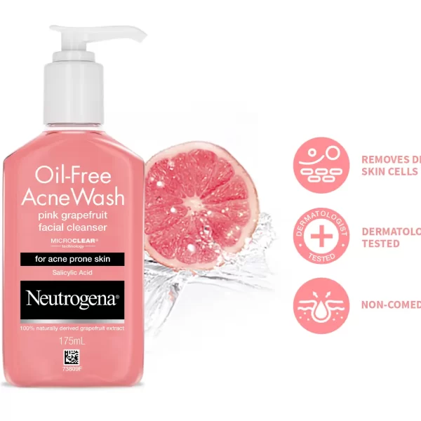 Neutrogena Oil Free Acne Grapefruit Facial Cleanser2