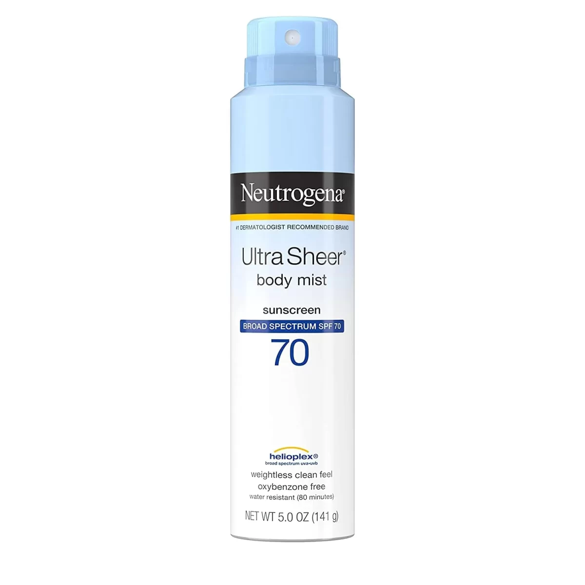 Neutrogena Ultra Sheer Body Mist Sunscreen Spray Broad Spectrum Spf 70