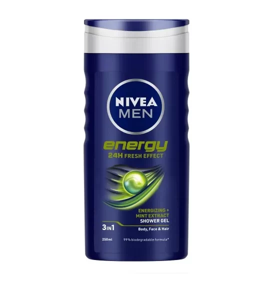 Nivea Men Body Wash, Energy With Mint Extracts, Shower Gel1