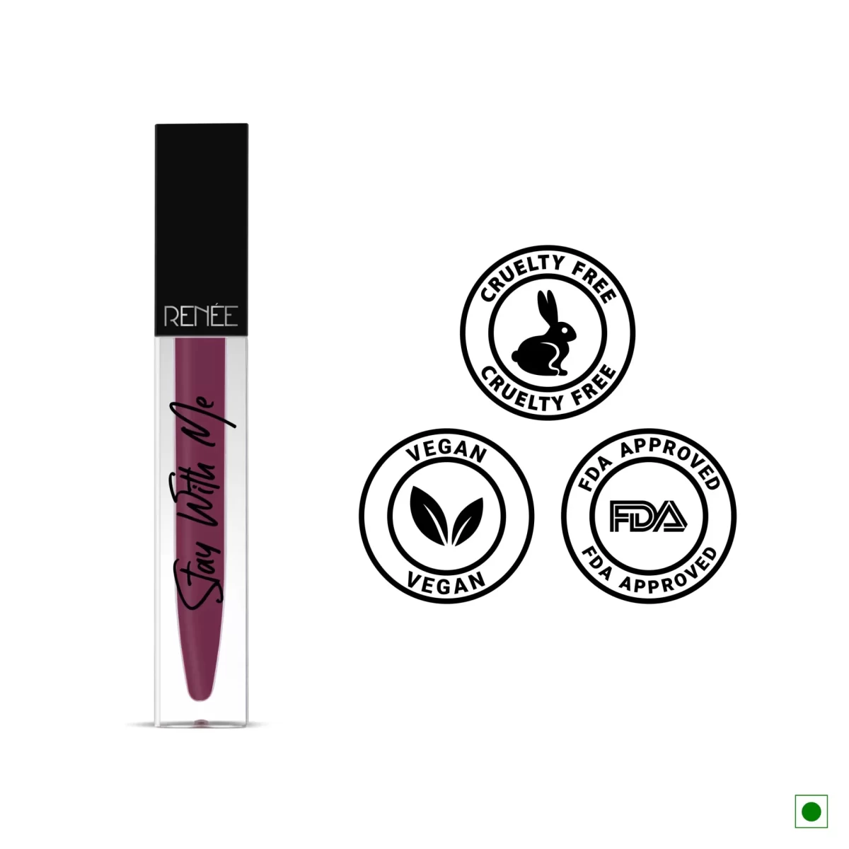 Renee Stay With Me Non Transfer Matte Liquid Lip Color 5ml Passion For Grape C