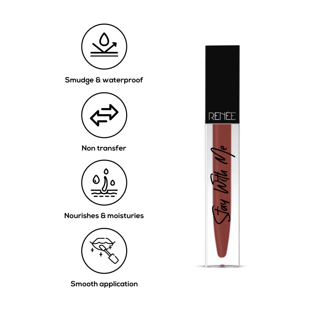 Renee Stay With Me Non Transfer Matte Liquid Lip Color 5ml Play Of Clay B