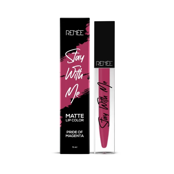 Renee Stay With Me Non Transfer Matte Liquid Lip Color 5ml Pride Of Magenta D