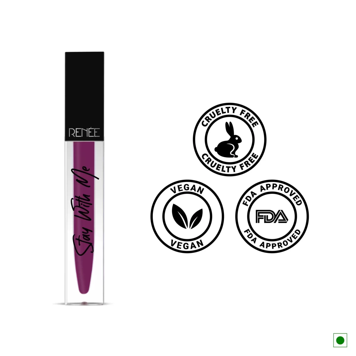 Renee Stay With Me Non Transfer Matte Liquid Lip Color 5ml Thirst For Wine C