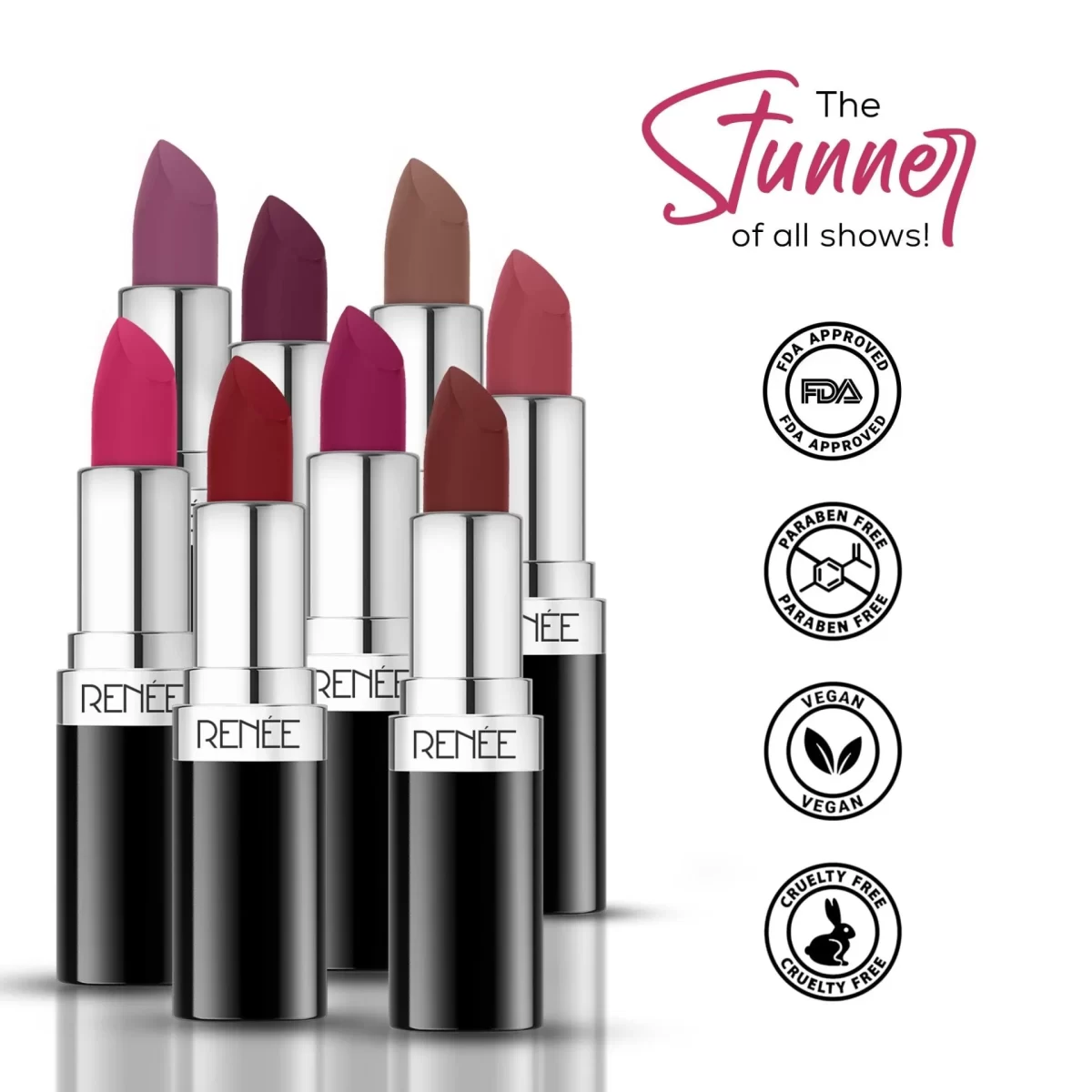 Renee Stunner Matte Lipstick, 4gm Dare You D