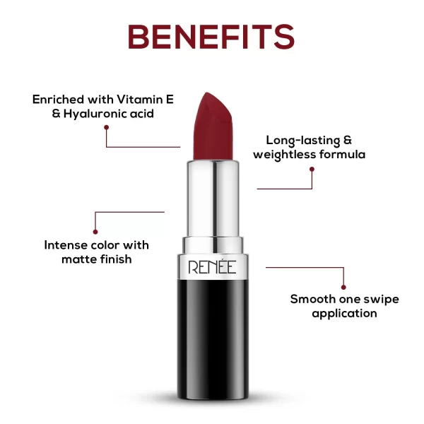 Renee Stunner Matte Lipstick, 4gm Free Spirit B