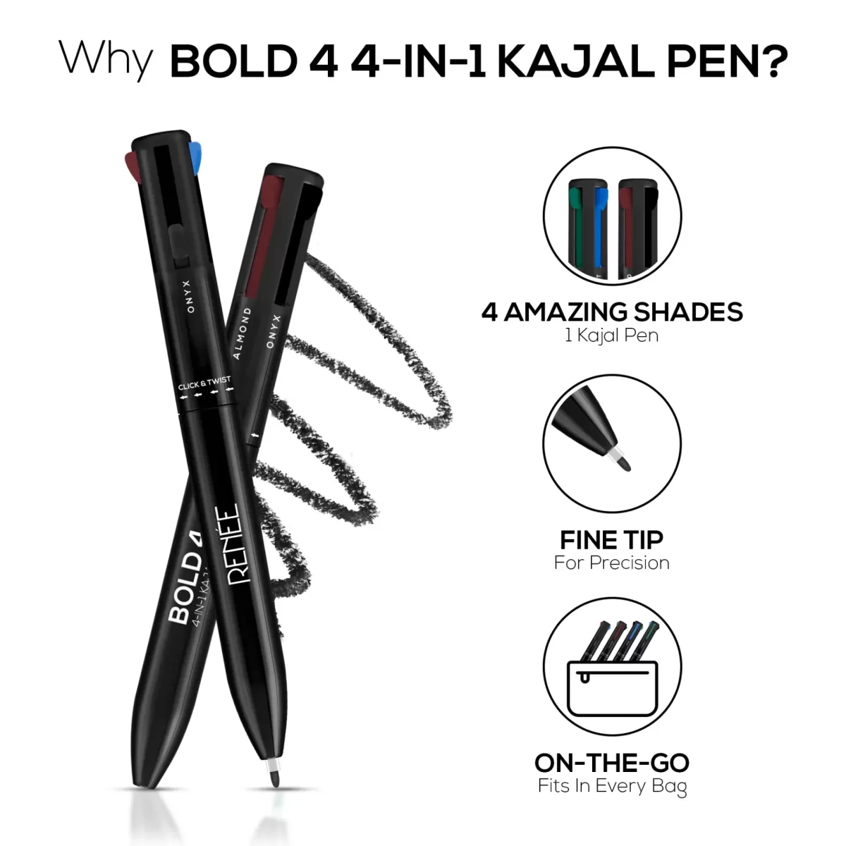 Renee Cosmetics Bold 4 4 In 1 Kajal3