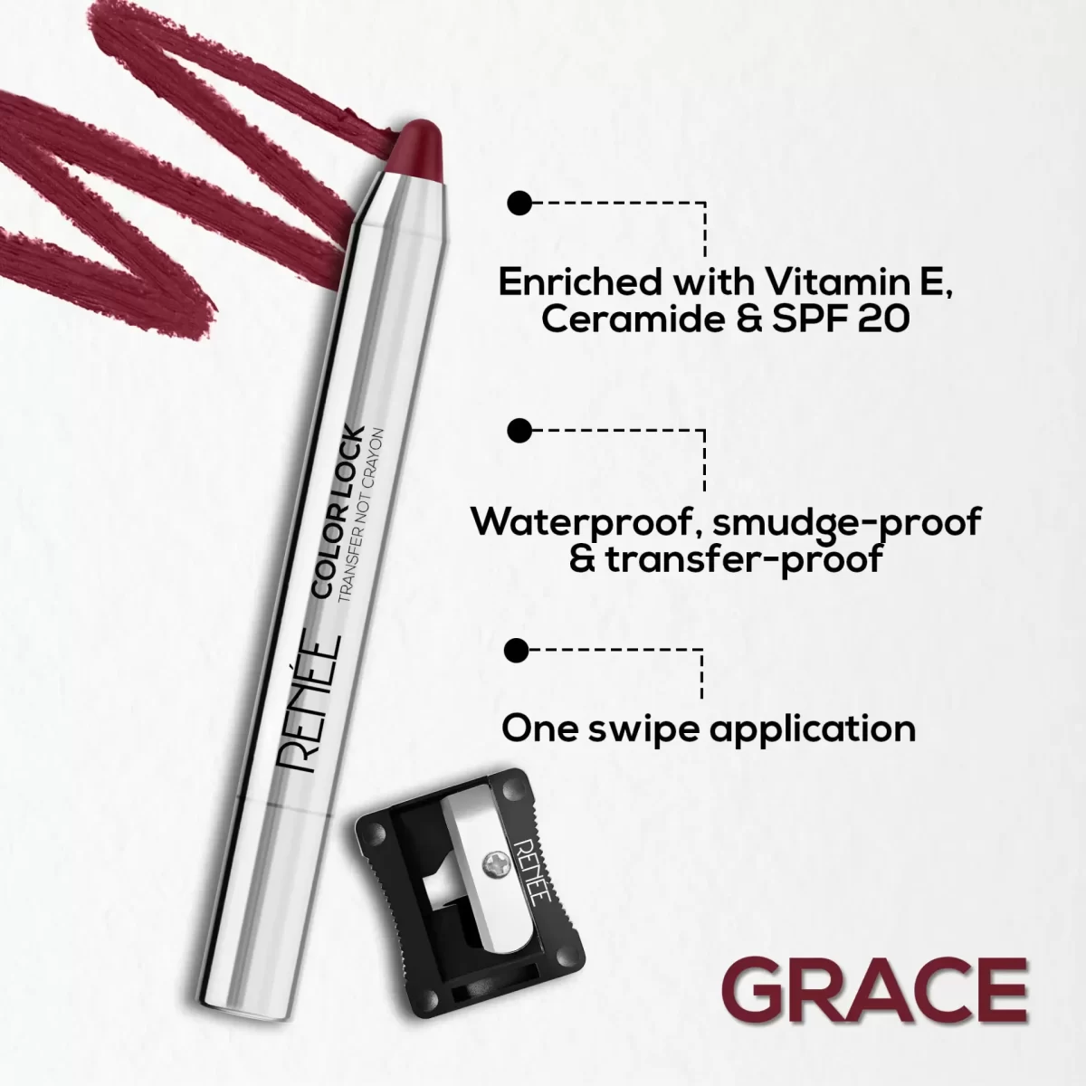 Renee Cosmetics Colorlock Transfer Not Crayon 02 Grace3