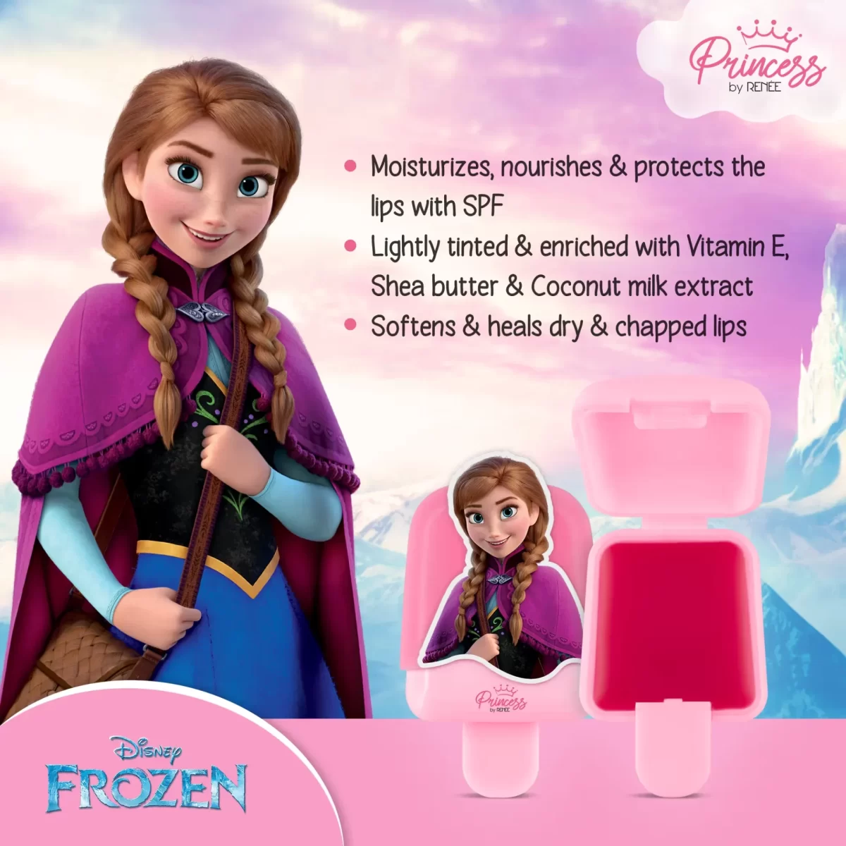 Renee Cosmetics Disney Frozen Princess Popsicle Anna Lip Balm 4