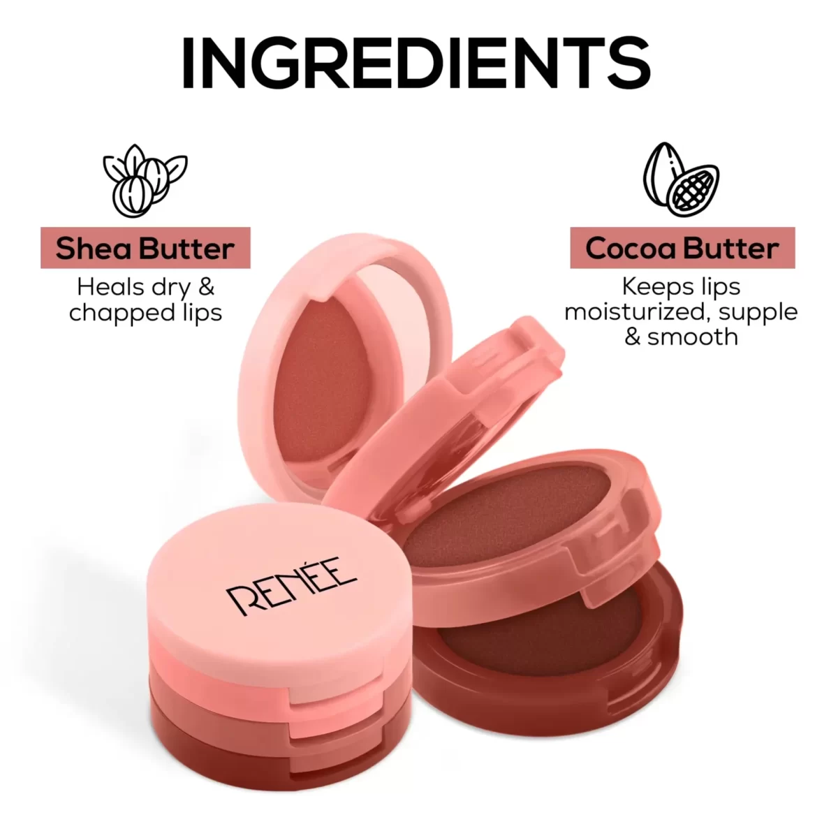 Renee Cosmetics Glam Stack 3 In 1 Lip & Cheek Tint Nude 4