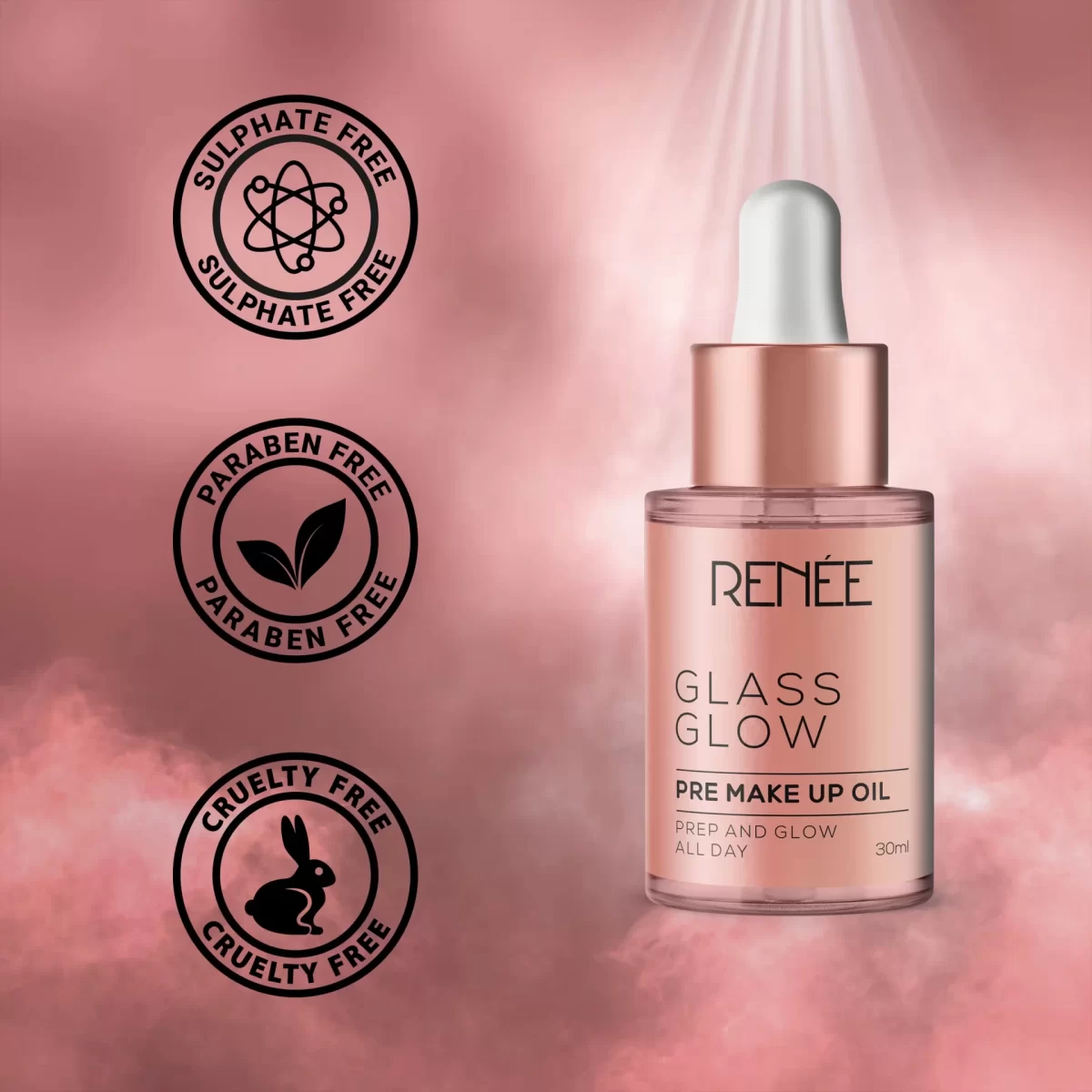 Renee Cosmetics Glass Glow Pre Make Up Oil 2