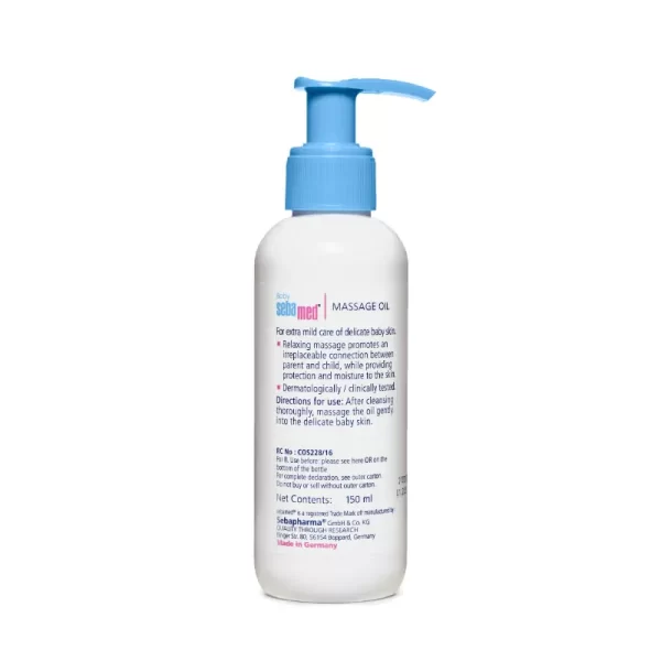 Sebamed Baby Massage Oil, Contains Soya Oil & Vitamin F, Non Greasy, Does Not Solidify2