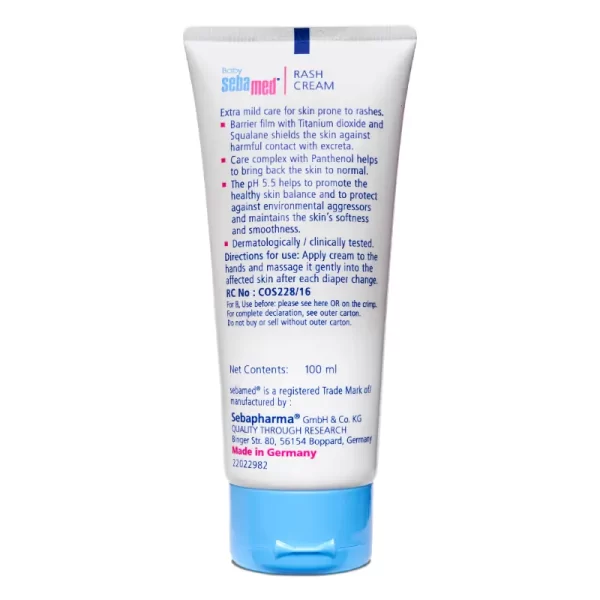 Sebamed Baby Rash Cream, Ph 5.5, Panthenol & Wheat Bran, Clinically Tested, For Delicate Skin2