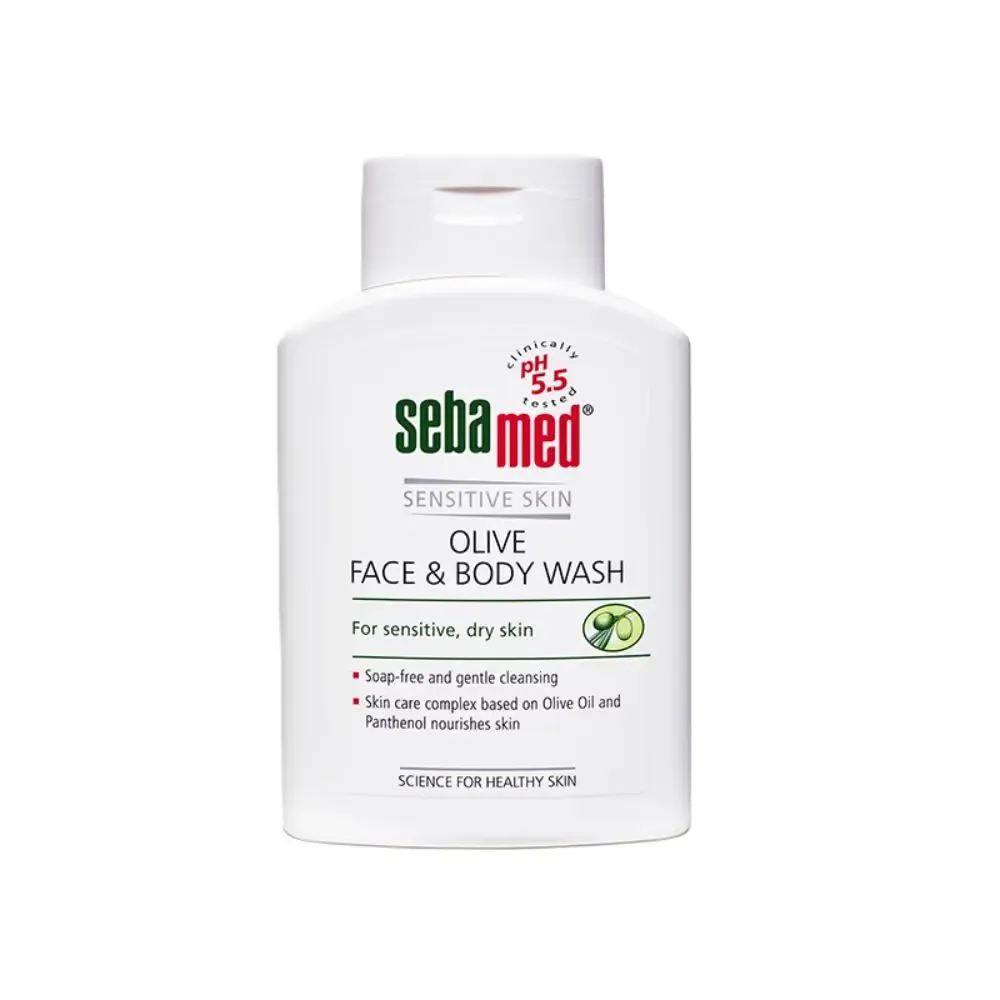 Sebamed Olive Face & Body Wash, Ph 5.5, Soap Free, Sensitive Dry Skin, With Olive Oil & Panthenol5