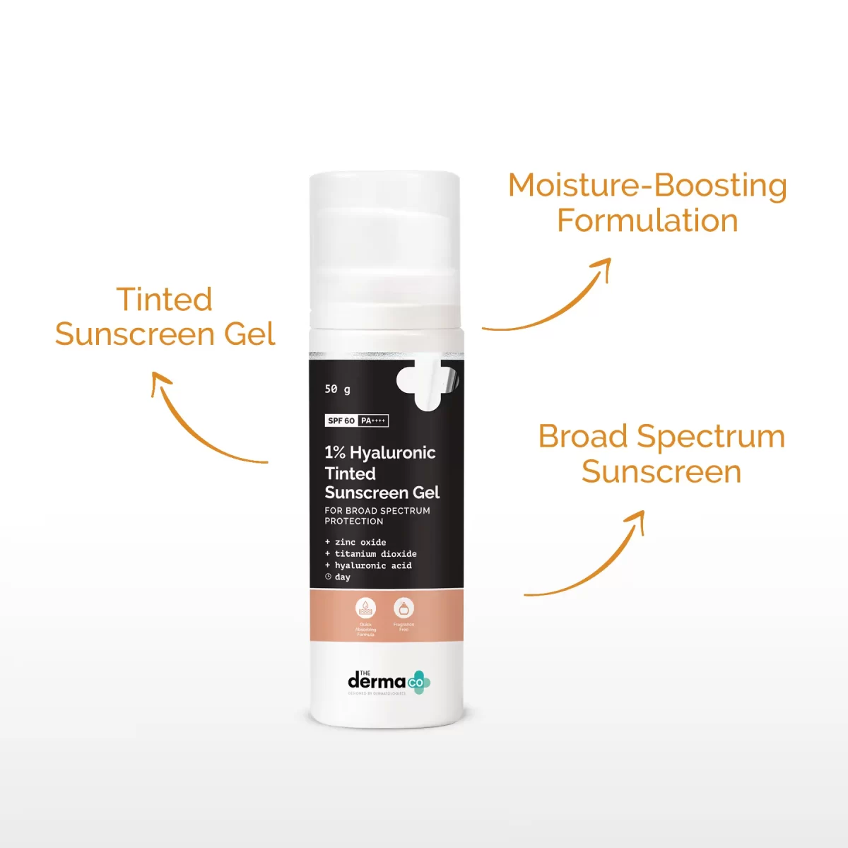 The Derma Co 1% Hyaluronic Tinted Sunscreen Gel For Broad Spectrum Protection1