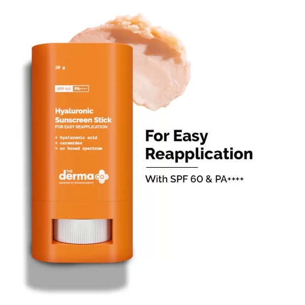 The Derma Co. Hyaluronic Sunscreen Stick With Spf 60 And Pa++++ For Easy Reapplication1