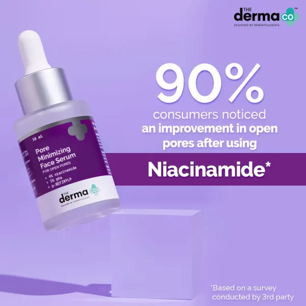 The Derma Co. Pore Minimizing Face Serum With 4% Niacinamide, 5% Pha And P Refinyl For Open Pores2