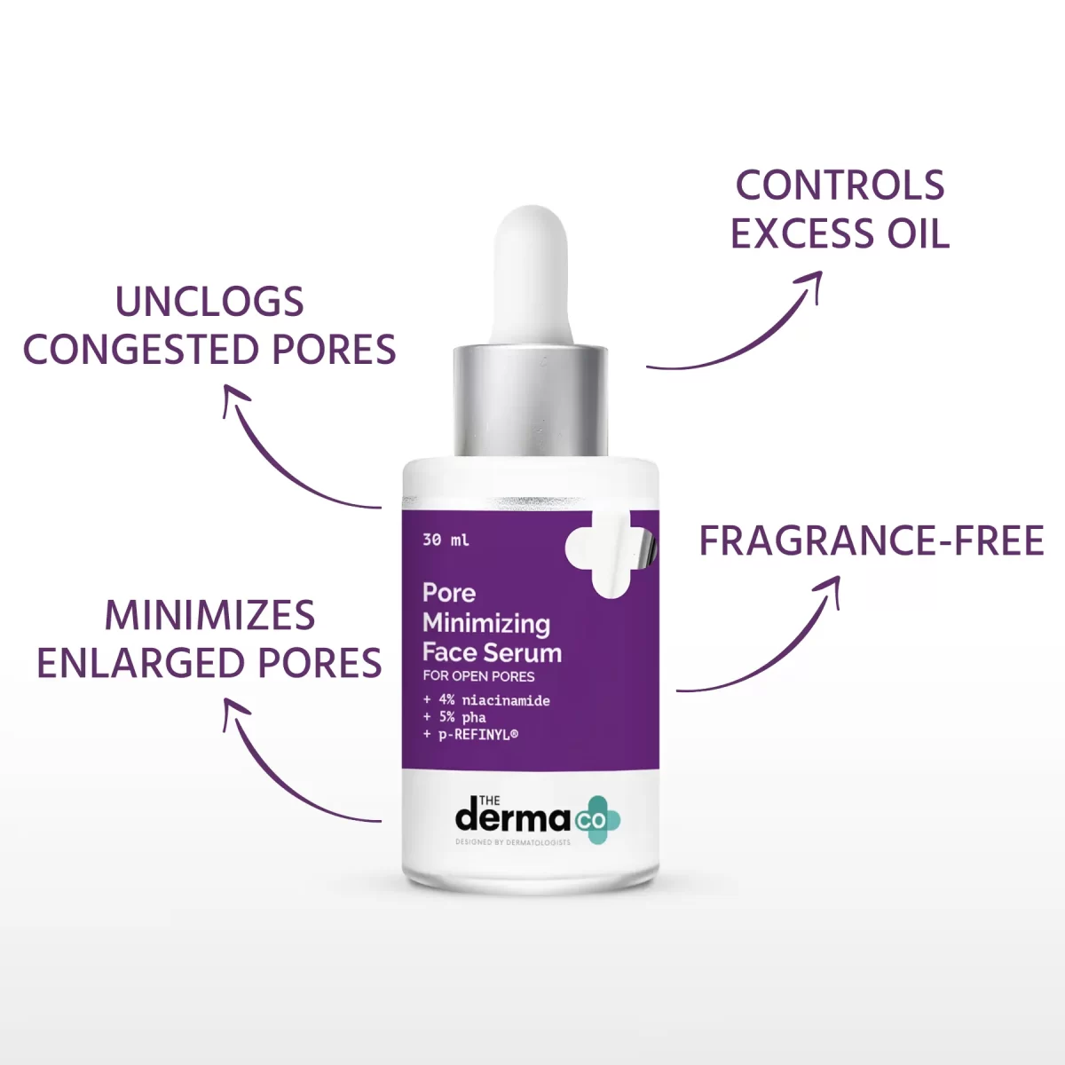 The Derma Co. Pore Minimizing Face Serum With 4% Niacinamide, 5% Pha And P Refinyl For Open Pores3