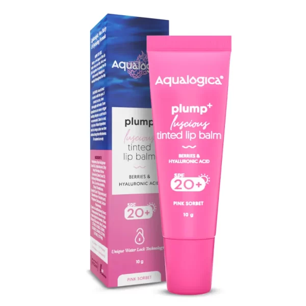 Aqualogica Pink Sorbet Plump+ Luscious Tinted Spf 20+ Lip Balm With Berries & Hyaluronic Acid1