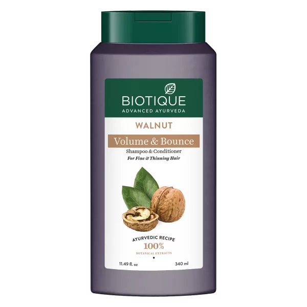 Biotique Bio Walnut Volume & Bounce Shampoo & Conditioner For Fine & Thinning Hair