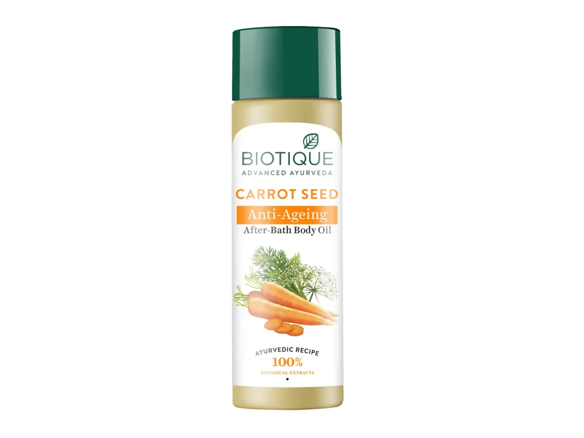 Biotique Carrot Seed Anti Aging After Bath Body Oil