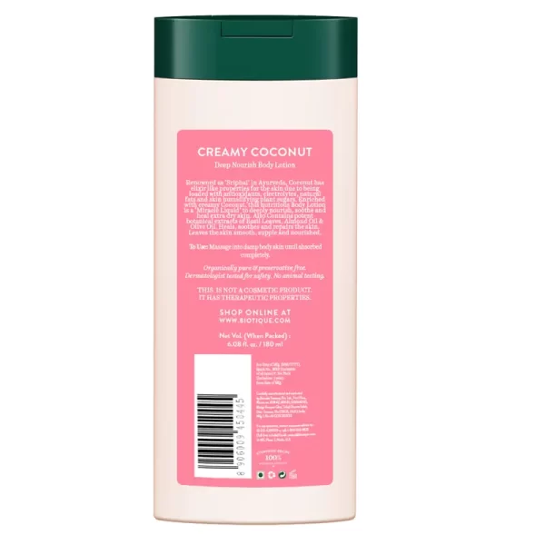 Biotique Creamy Coconut Deep Nourish Body Lotion2