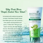 Biotique Fresh Neem Pimple Control Face Wash For All Skin Types1502