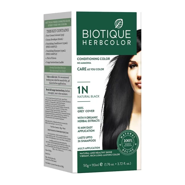 Biotique Herbcolor Hair Color 1n Natural Black