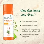 Biotique Sun Shield Aloe Vera Ultra Protective Lotion Spf 30+ Sunscreen3