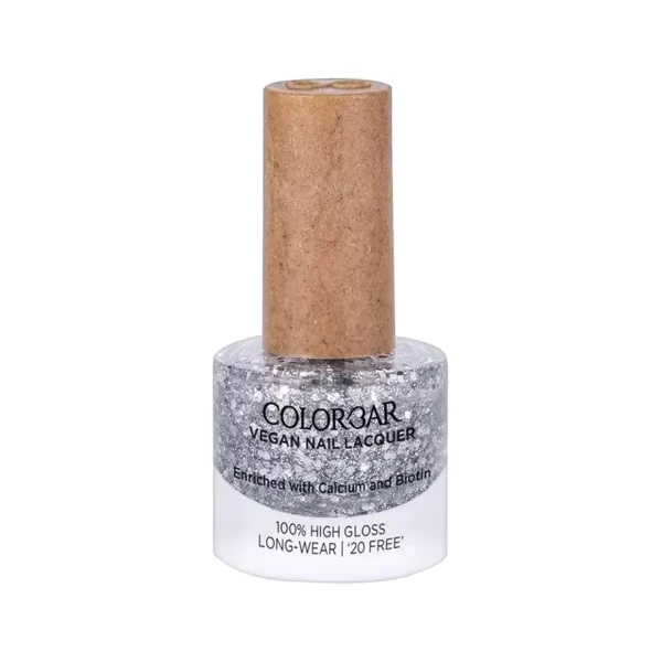 Colorbar Vegan Nail Lacquer Silver1