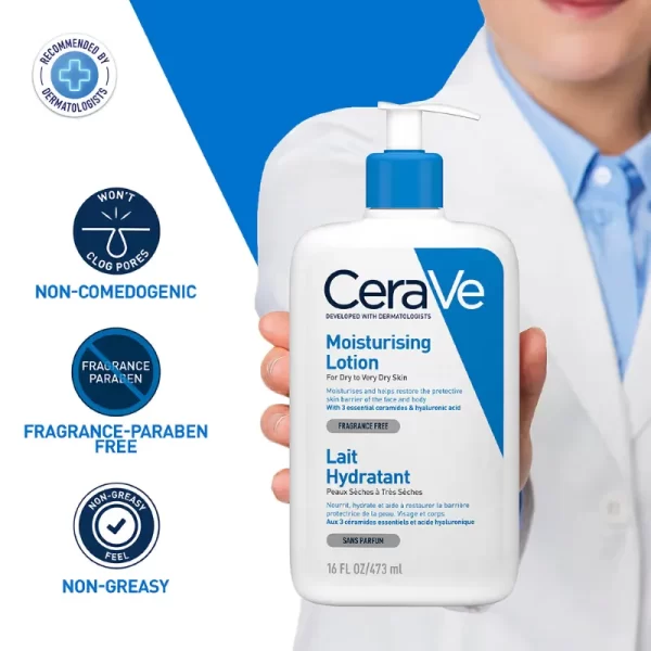 Cerave Moisturizing Lotion For Dry Skin With Ceramides, Hyaluronic Acid & Fragrance Free2