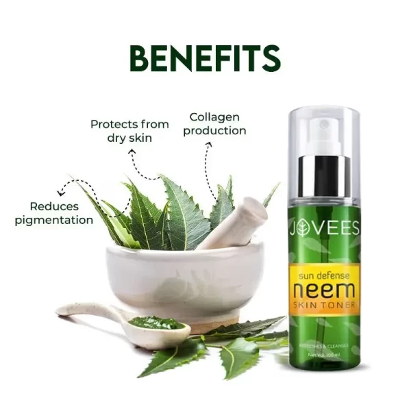 Jovees Herbal Sun Defence Neem Skin Toner Pore Tightening And Protection Against Sun Damage & Ta (2)