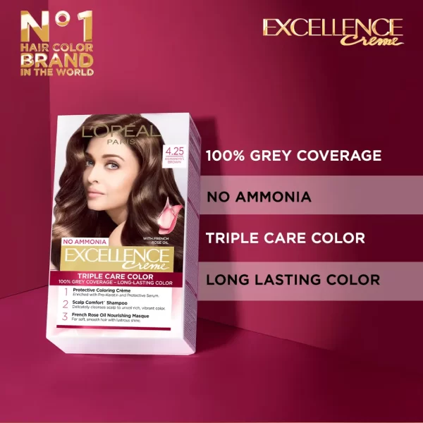 L'oreal Paris Excellence Creme Triple Care Hair Color 3 Dark Brown2