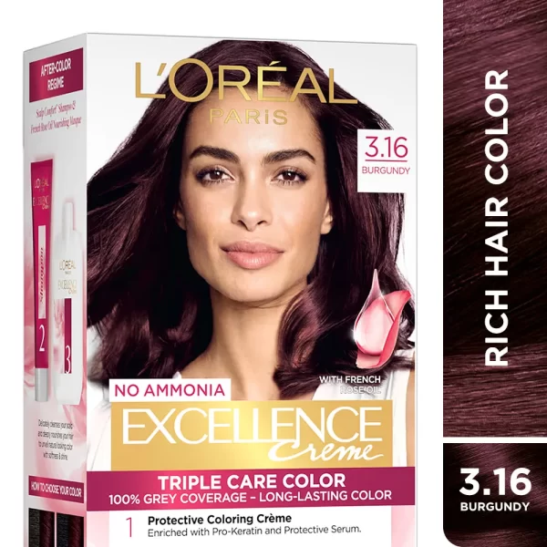 L'oreal Paris Excellence Creme Triple Care Hair Color 3.16 Burgundy