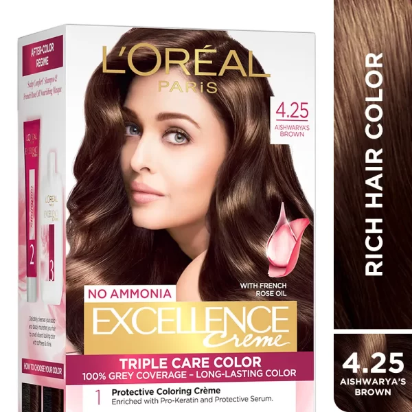 L'oreal Paris Excellence Creme Triple Care Hair Color 4.25 Aishwarya's Brown