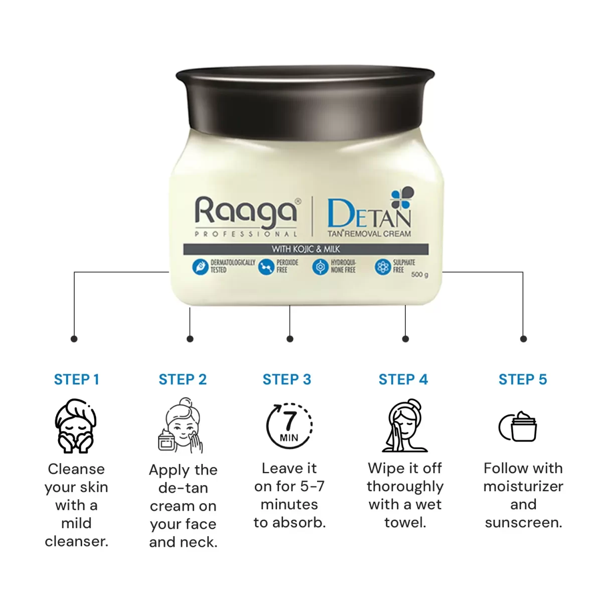 Raaga Professional De Tan Removal Creme With Kojic & Milk3