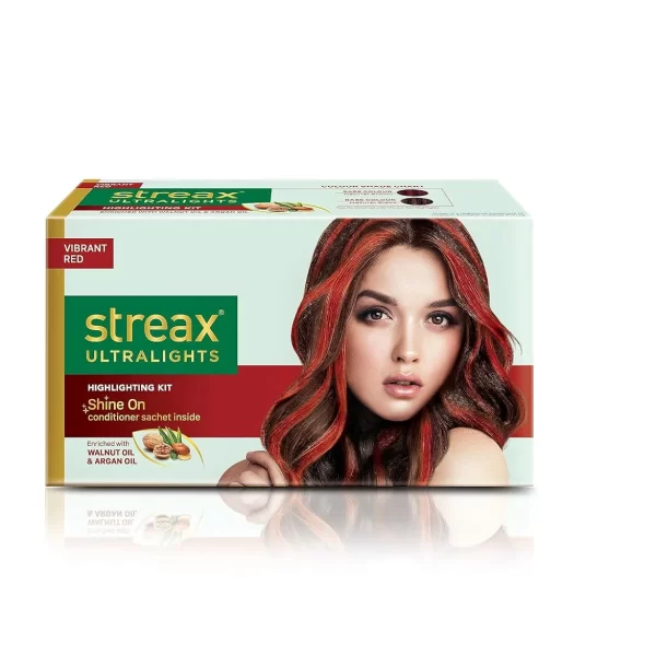 Streax Contains Walnut & Argan Oil, Shine On Conditioner, Longer Lasting Highlights For Unisex, 120ml Vibrant Red