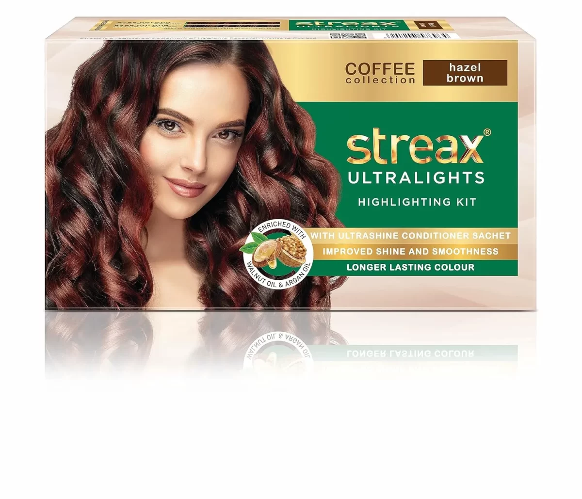 Streax Ultralights Hair Colour Highlight Kit Brown Hair Colour, Hazel Brown