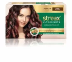 Streax Ultralights Hair Colour Highlight Kit Brown Hair Colour, Hazel Brown