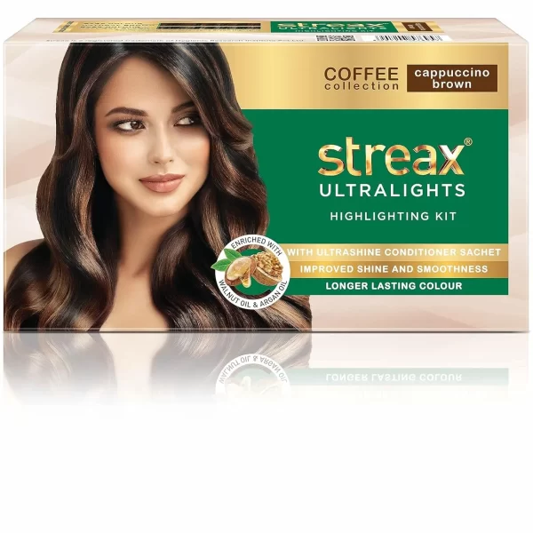 Streax Ultralights Hair Colour Highlight Kit Cappucino Brown