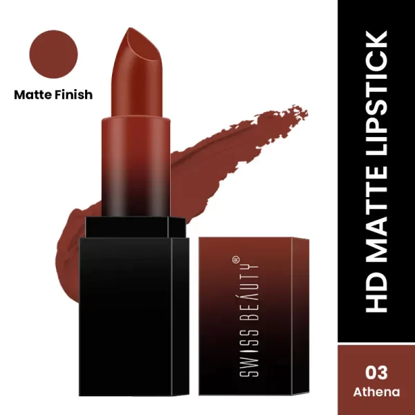 Swiss Beauty Hd Matte Lipstick 03 Athena1