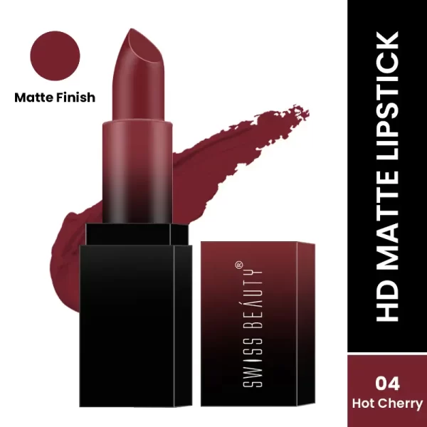 Swiss Beauty Hd Matte Lipstick 04 Hot Cherry