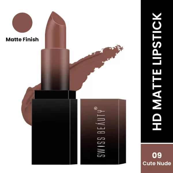 Swiss Beauty Hd Matte Lipstick 09 Cute Nude