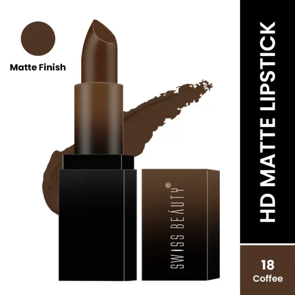 Swiss Beauty Hd Matte Lipstick 18 Coffee