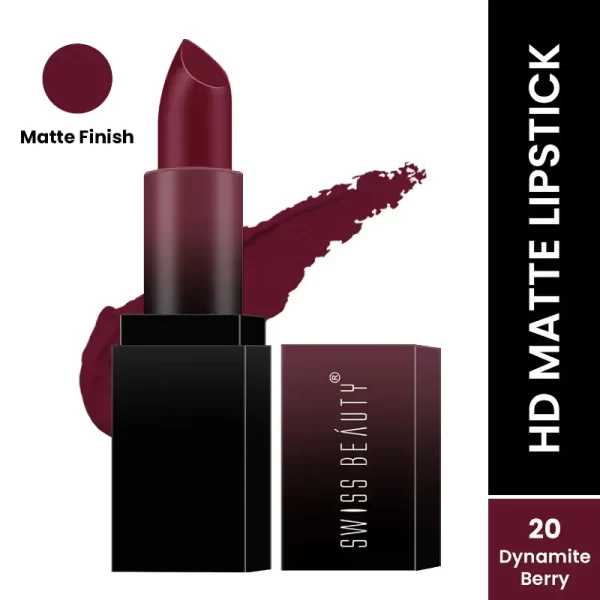 Swiss Beauty Hd Matte Lipstick 20 Dynamite Berry