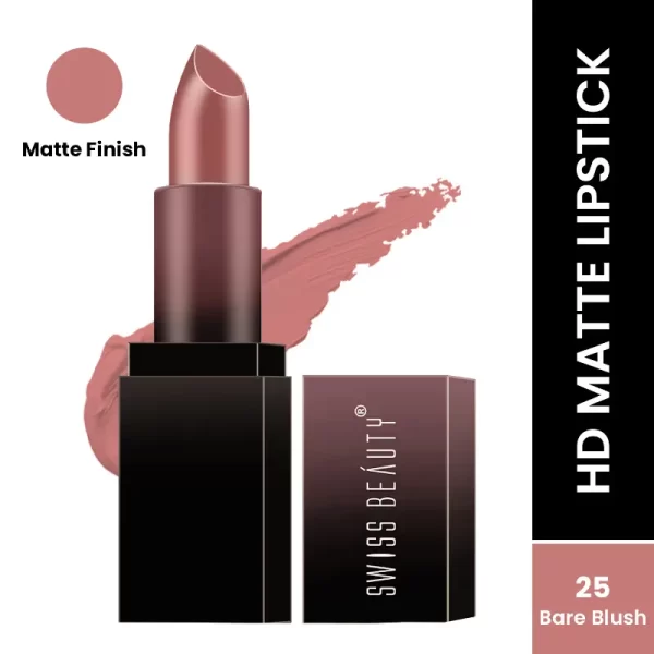 Swiss Beauty Hd Matte Lipstick 25 Bare Blush