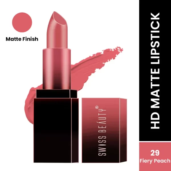 Swiss Beauty Hd Matte Lipstick 29 Fiery Peach